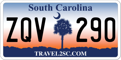 SC license plate ZQV290