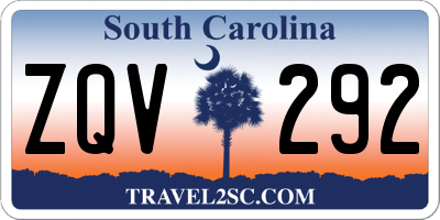SC license plate ZQV292