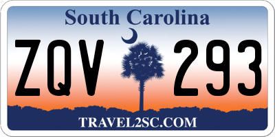 SC license plate ZQV293