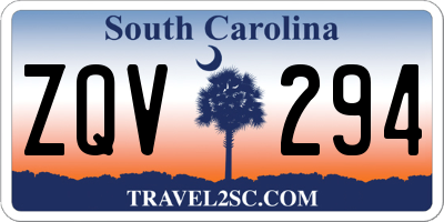 SC license plate ZQV294