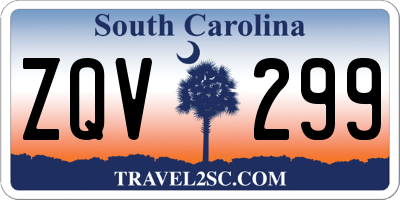 SC license plate ZQV299