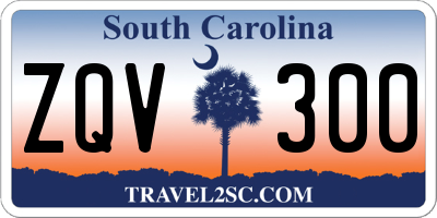 SC license plate ZQV300