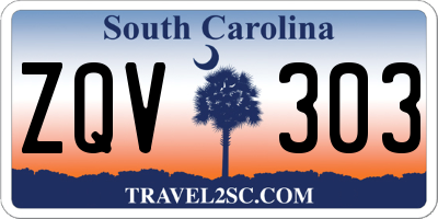 SC license plate ZQV303