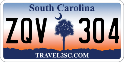 SC license plate ZQV304