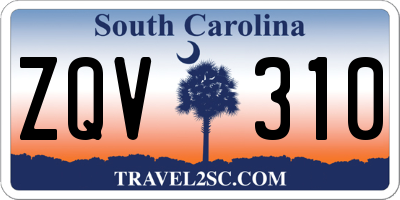 SC license plate ZQV310