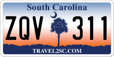 SC license plate ZQV311