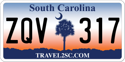 SC license plate ZQV317