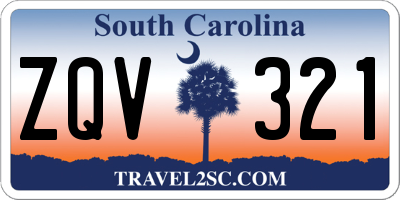 SC license plate ZQV321