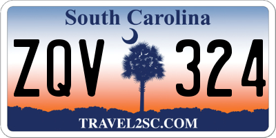 SC license plate ZQV324