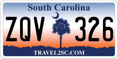 SC license plate ZQV326