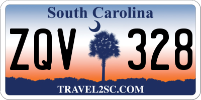 SC license plate ZQV328