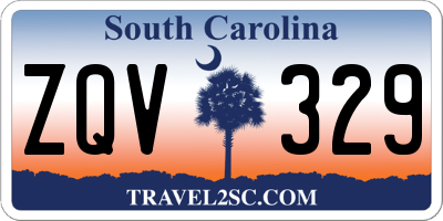 SC license plate ZQV329