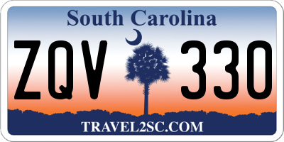 SC license plate ZQV330