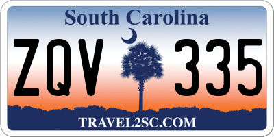 SC license plate ZQV335