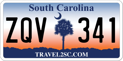 SC license plate ZQV341