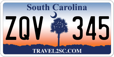 SC license plate ZQV345