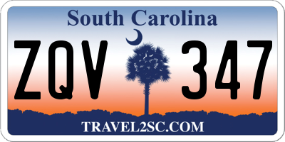 SC license plate ZQV347