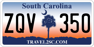 SC license plate ZQV350