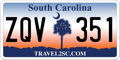 SC license plate ZQV351