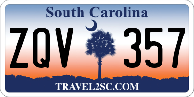 SC license plate ZQV357