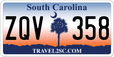SC license plate ZQV358