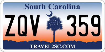SC license plate ZQV359