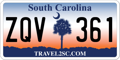 SC license plate ZQV361