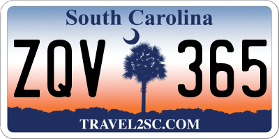 SC license plate ZQV365