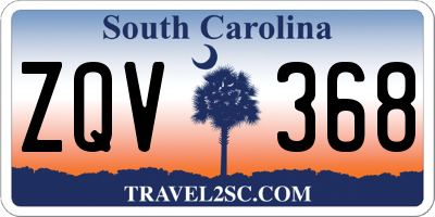 SC license plate ZQV368