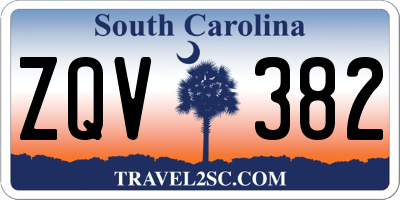 SC license plate ZQV382