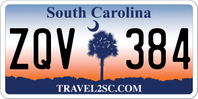SC license plate ZQV384