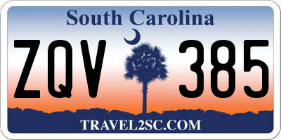 SC license plate ZQV385