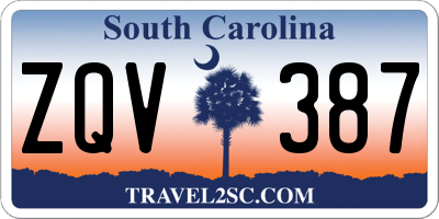 SC license plate ZQV387