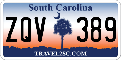 SC license plate ZQV389