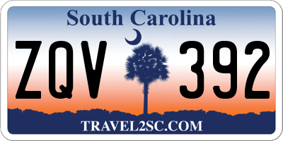 SC license plate ZQV392