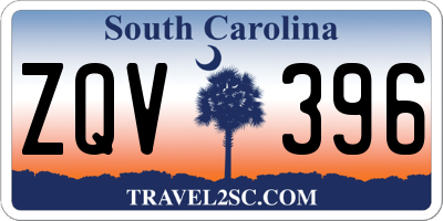 SC license plate ZQV396