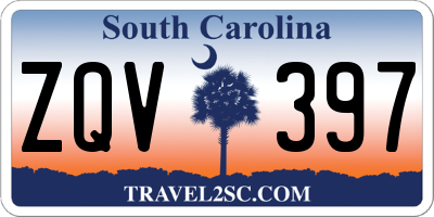 SC license plate ZQV397