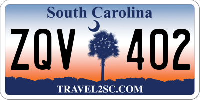SC license plate ZQV402