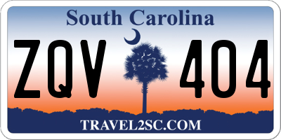 SC license plate ZQV404