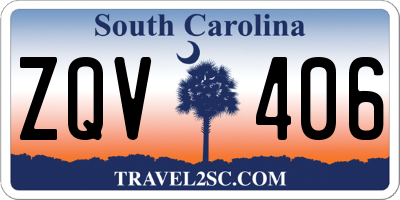 SC license plate ZQV406