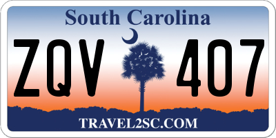 SC license plate ZQV407