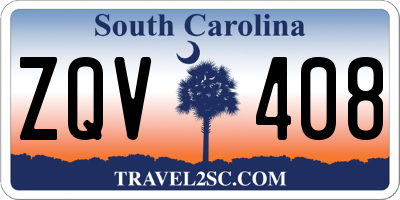 SC license plate ZQV408