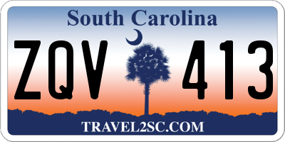 SC license plate ZQV413