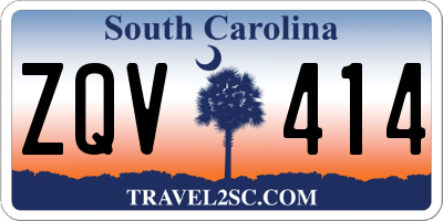 SC license plate ZQV414