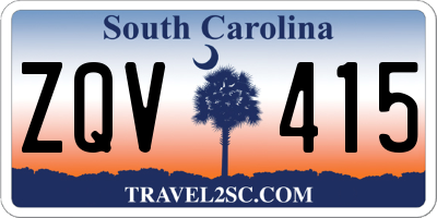 SC license plate ZQV415