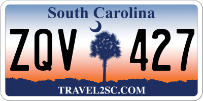 SC license plate ZQV427