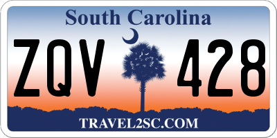 SC license plate ZQV428