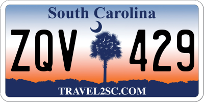 SC license plate ZQV429