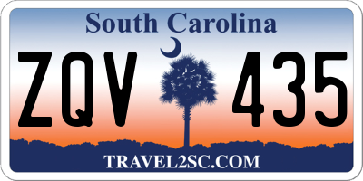 SC license plate ZQV435