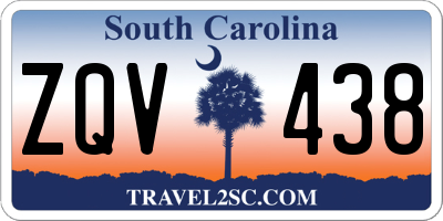 SC license plate ZQV438